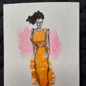 ACEO Art Card 2.5"x3.5" Not a Print Watercolor and Ink